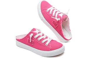 BENPAO Women's Slip on Sneakers Canvas Slip ons Shoes Fashion Comfortable Mules Womens Non Slip Loafers Casual Backless Shoes