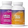 Microbiome Labs Pet & Human Probiotic Bundle - MegaSporeBiotic + FidoSpore Spore Based Probiotics for Human Adults & Their Dogs (and Cats)