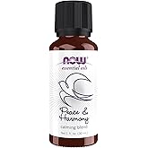 NOW Essential Oils, Peace & Harmony Oil Blend, Calming Aromatherapy Scent, Blend of Pure Essential Oils, Vegan, Child Resistant Cap, 1-Ounce