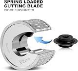 HAUTMEC Copper Pipe Cutter Twin Pack 15mm 22mm Auto Tighten with 2 Wheels view 4