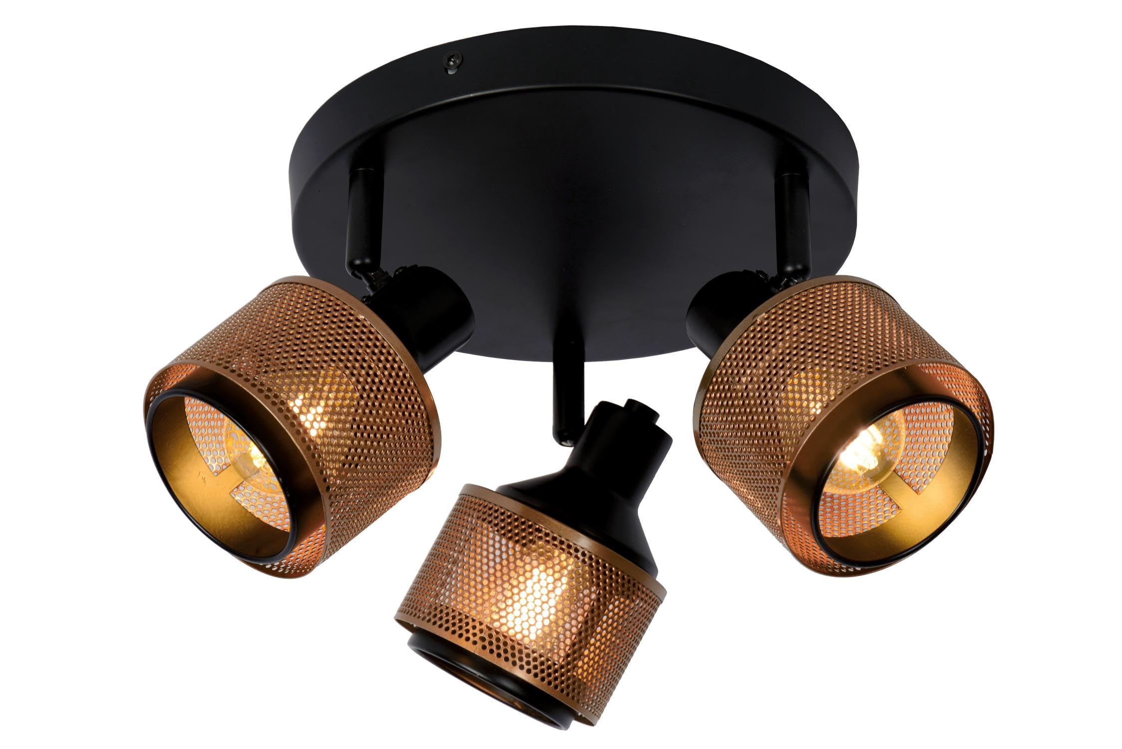 LUCIDE RAFA - Ceiling Spotlight - Ø 35 cm - 3xE14 - Black
