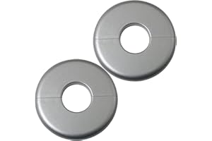 JJHXSM 2pcs Pipe Hole Air Conditioning Hole Decorative Cover 28x80mm Snap On Silver Round Cover Round Escutcheon Plate
