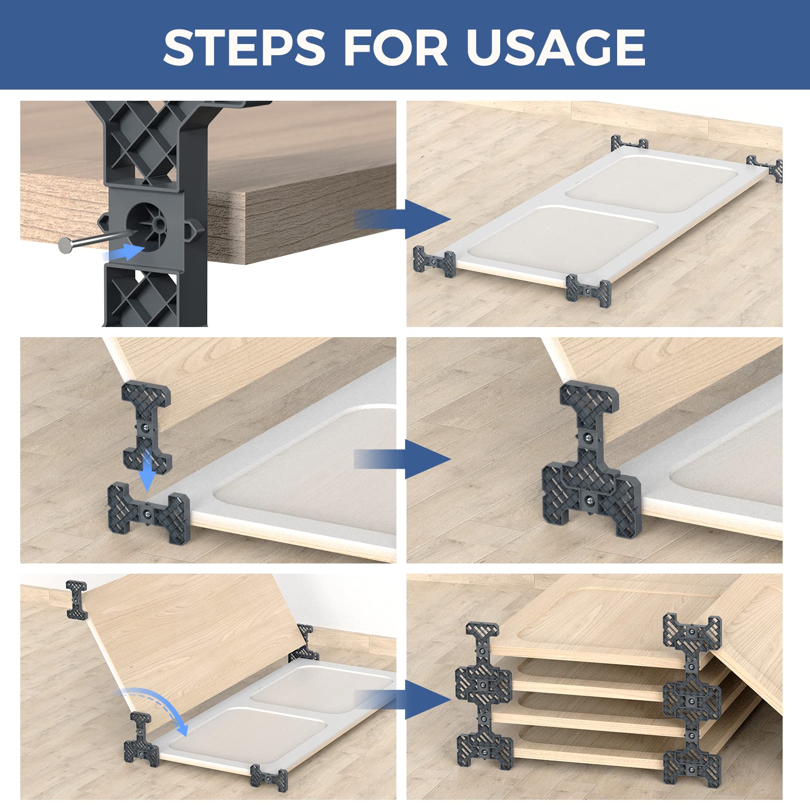 Saker Paint Racks, New Magic Racks, Door Painting Drying Rack for Cabinet Doors, Paint Interior or Exterior Doors Trim & Kitchen Cabinet Doors for Stacking System (Pack of 8)