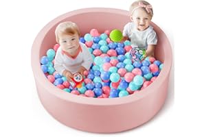 JOYIBAY Foam Ball Pit for Toddlers: 35.4IN Babies Playpen Ball Pool Soft Round Designed Easy to Clean or Install,Ideal Gift for 1-3 Year Old Kids Infants Indoor and Outdoor Game- (Balls NOT Included)
