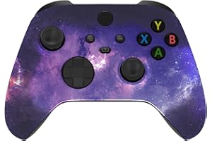 eXtremeRate Custom Shell for Xbox Series X & S Controller - Revitalize Your Controller - Nebula Galaxy Replacement Cover Fron