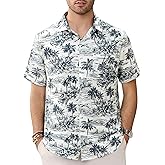 GSOU SNOW Mens Fishing Shirts Short Sleeve Button Up Hiking Shirt Cooling Quick Dry Vented