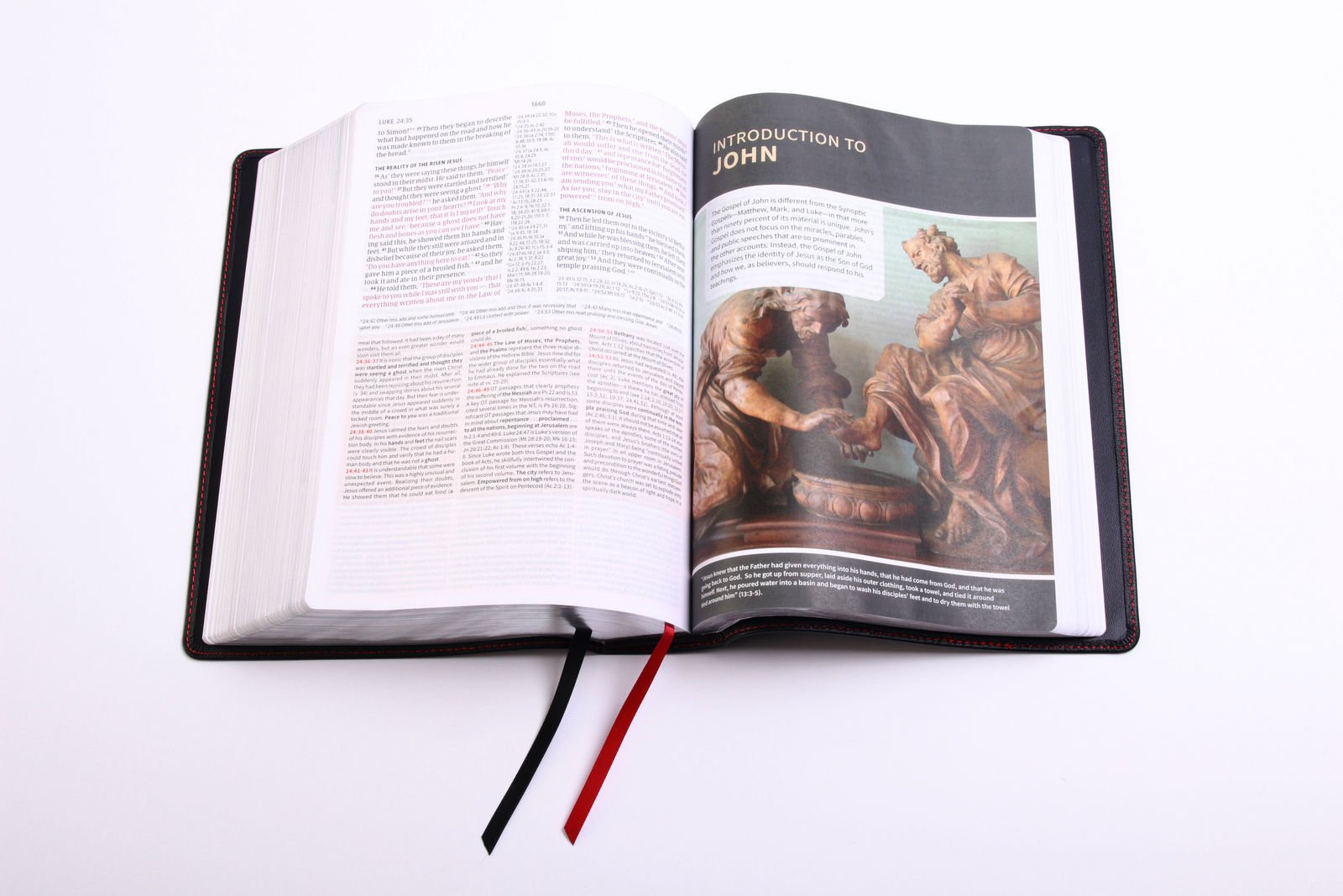 CSB Study Bible, Premium Black Leather, Red Letter, Study Notes and Commentary, Illustrations, Articles, Word Studies, Outlines, Timelines, Easy-to-Read Bible Serif Type