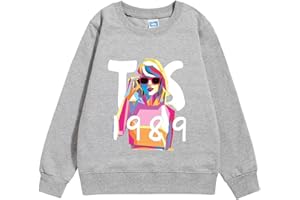 JYSwoshoe Taylor Sweatshirt for Kids Girls Casual Pullover Hooded Oversized Taylor Concert Sweatshirt for Teen 6-14 Years