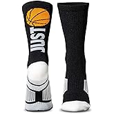 ChalkTalkSPORTS Elite Basketball Socks | Performance Mid Calf Socks with Ball | Youth & Adult | Men & Women | Multiple Colors