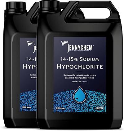 Jennychem Sodium Hypochlorite Solution 14-15% 10L Pool Patio Cleaner