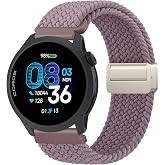Amzpas Magnetic Braided Strap for COROS PACE 4 / PACE 3 / Pro/APEX 2 Pro/APEX Pro/APEX 46mm, 22mm Soft Nylon Sport WristBand Compatible with ACoros Pace 4/3 Watch Women Men