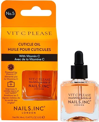 Nails Inc Vit C Please Cuticle Oil Hydrating Brightening Vitamin C E 14ml