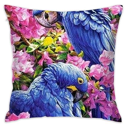 Amazon Com Li Chunxu Parrot And Peach Decorative Throw Pillow