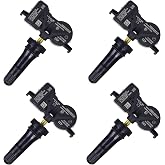 TPMS Sensor Tire Pressure Sensor 433MHz 4PCS 68313387AB Fit for Jeep Dodge | Compatible with ALFA ROMEO Chrysler 200 Jeep Compass Grand Cherokee Dodge Dart Fiat 500X, Replace OE #68313387AC 68193586AC