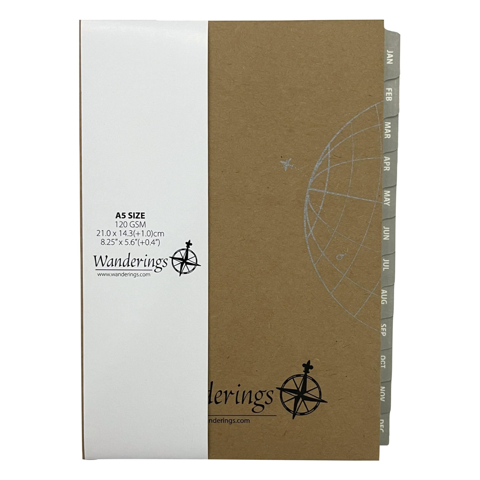 Wanderings A5 Undated Weekly Calendar Refills for A5 6-Ring Binder Cream Color Loose-Leaf Compatible with Filofax 6 Hole 52 Weeks with Notes Section 21cm x 14cm Ivory Undated Weekly — image 1