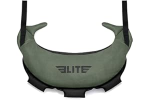 Elite Sports Bulgarian Canvas Bag, Fitness Canvas MMA Gym Cross Workout Training Sandbag 17, 25, 33, 45 lbs (UNFILLED)