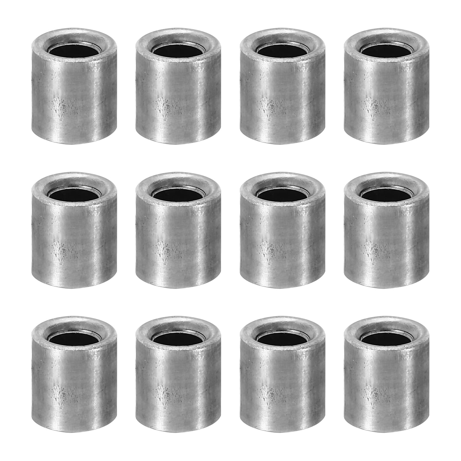 PATIKIL M4 Steel Spacers, 24 Pcs Metal Spacers Steel 4mm ID x 8mm OD x 7mm L Carbon Steel Spacer Screw Standoff Round for 1/6in or M4 Screw Bolts