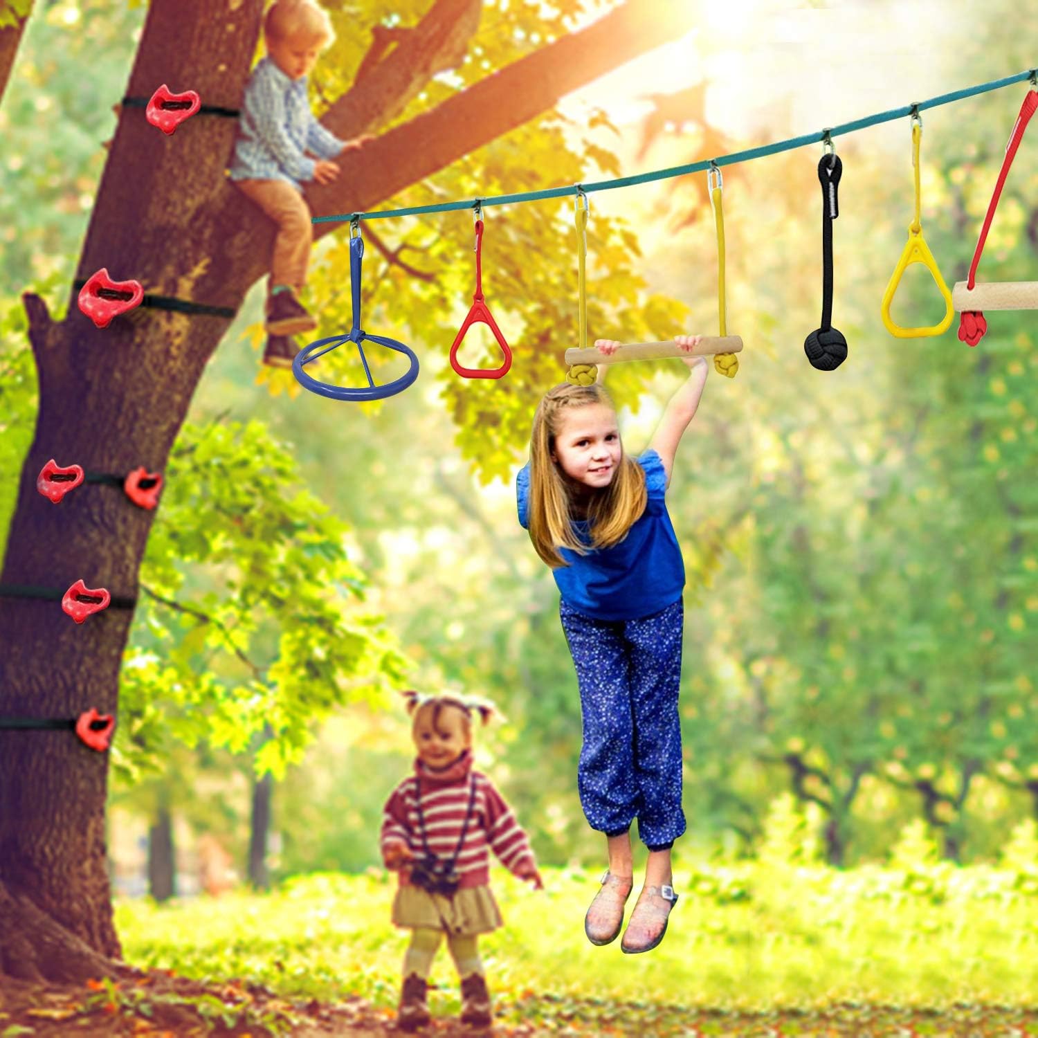 TUAHOO Rock Climbing Holds for Kids Tree Climbing Ninja Warrior