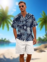 Hawaiian Shirts for Men Summer Beach Casual Short