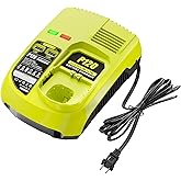 NEPOWILL Replacement Charger for Ryobi 18V Battery Charger P117 (with 2 USB Port), Compatible with Ryobi Battery 12V-18V One+ Lithium NiCad NiMh Battery P102 P108 P103 P105 P107 P190 PBP002 PBP005