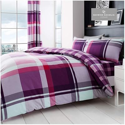 GC Gaveno Cavailia Duvet Set Purple King 230x220 2 Pillowcases 50x75