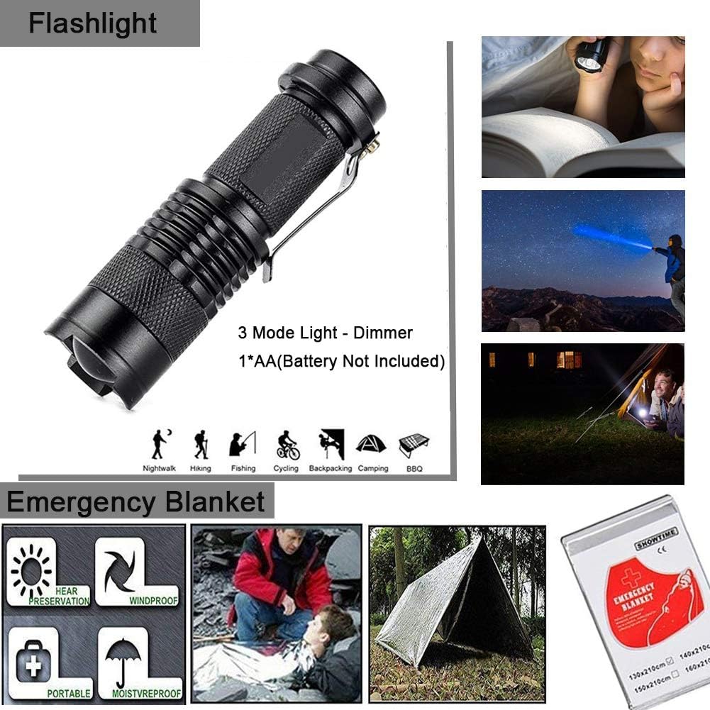 EILIKS Survival Gear Kit, Emergency EDC Survival Tools 24 in 1 SOS Earthquake Aid Equipment, Cool Top Gadgets Valentines Birthday Gifts for Men Dad Him Husband Boyfriend Teen Boy Camping Hiking: Sports & Outdoors