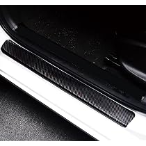 Mazda CX-3 CX-5 Threshold Stickers 4 Pack 4PCS Mazda CX-3 CX-5 Door Threshold Protectors - 4D Carbon Fiber Reflective Sticker Door Sill Guards Mazda Cx-5 Sill Guards