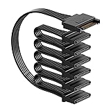 Mbiydeg sata Power Splitter Cable 6 Way, 15 Pin