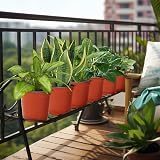 KINGLAKE 50 Pcs Plastic Plant Pots 15 cm Seedling Transplant Nursery Pots view 6