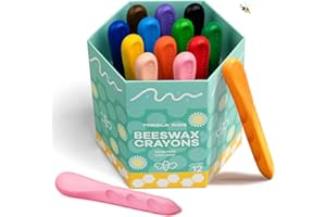 MIROLA KIDS Triangle Jumbo Beeswax Crayons for Toddlers,12 Colors Unbreakable Crayons for Baby Toddlers 1-3, Non Toxic Washable Crayons for Kids Ages 4-8,Triangle Shape for Pencil Grip Development