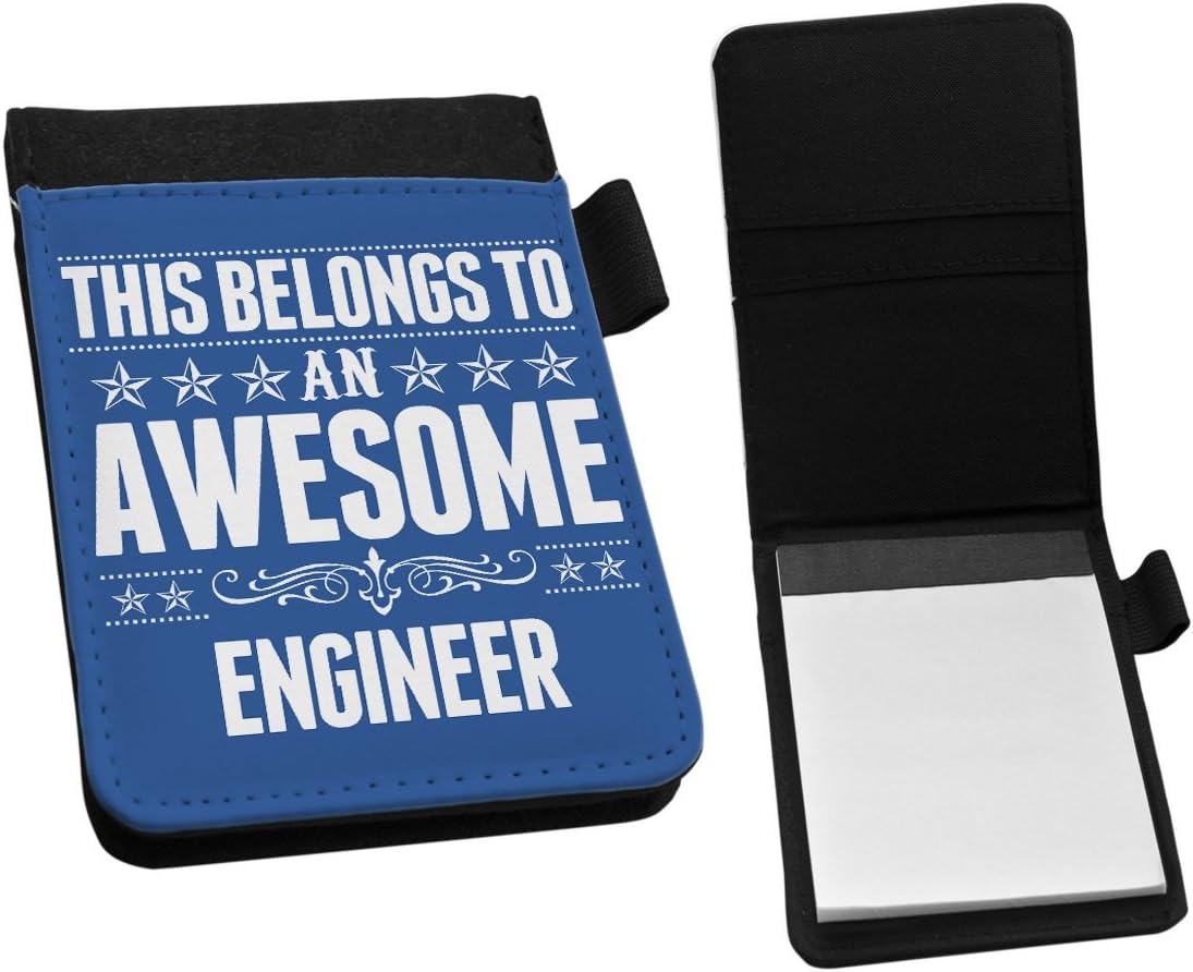Duke Gifts BLUE This Belongs to an Awesome Engineer Small Notepad 068