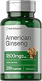 Horbäach American Ginseng Capsules | 1800 mg | 200