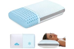 HAMYODO Memory Foam Pillows, Premium Bed Pillow with Dual-Sided Washable Cover, Breathable Foam Pillow Neck Pillow for Sleeping, Cooling Pillows for Side Back Sleepers, Sleeping Pillow for Adults
