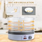 HOMCOM Five Tier Food Dehydrator 245W Adjustable 35-70C White view 5