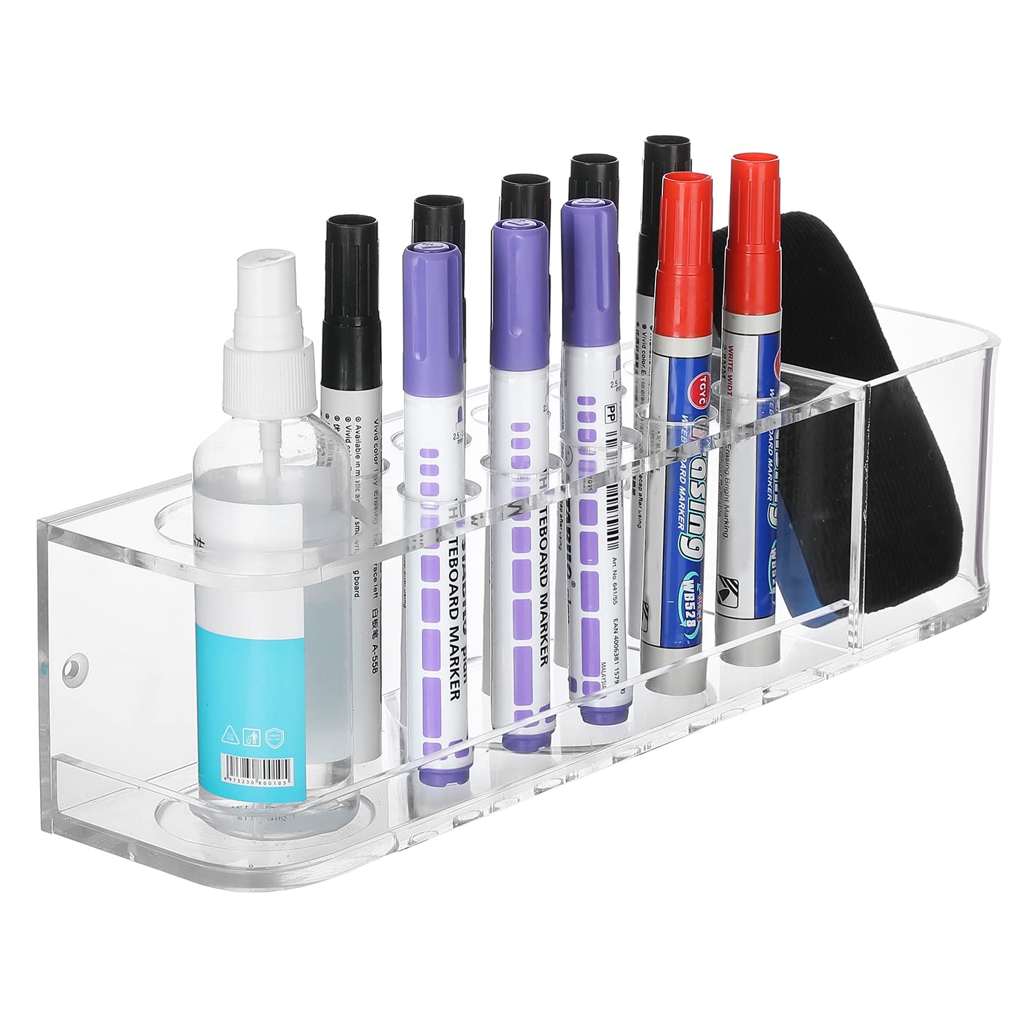 MyGift Premium Clear Acrylic Wall Mounted Whiteboard Accessories ...