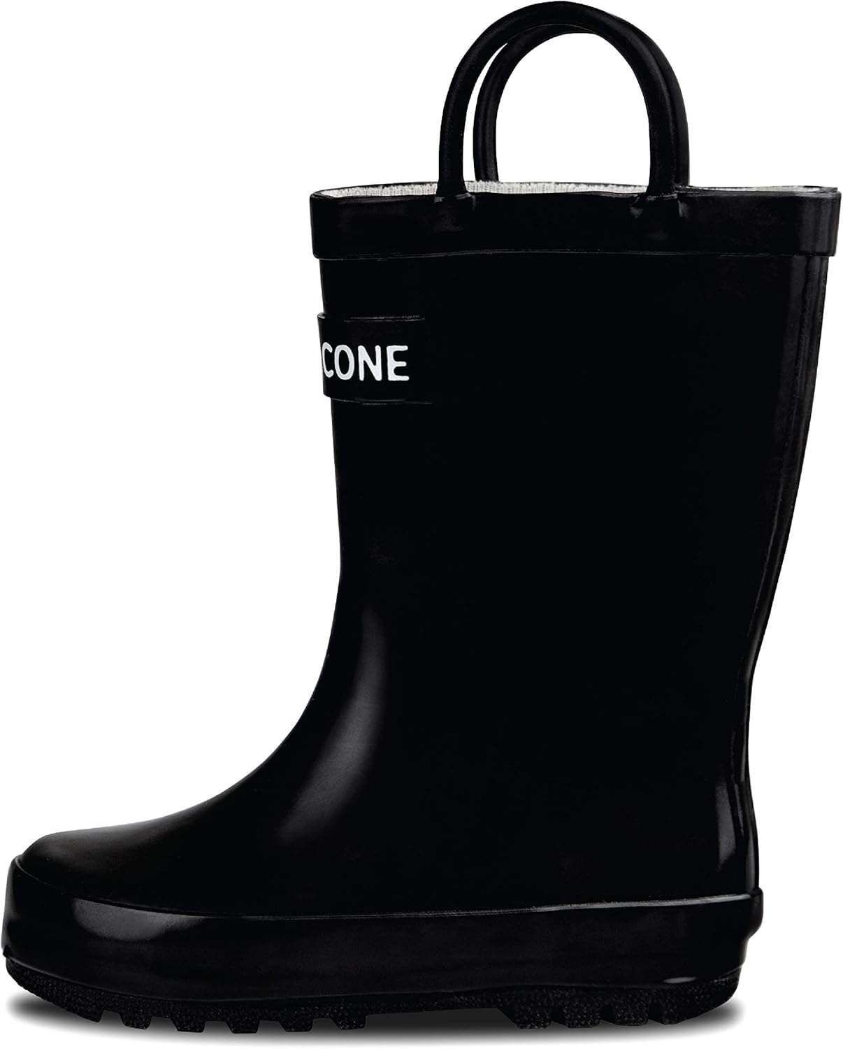 LONECONE Rain Boots with Easy-On Handles in Fun Patterns & Solid Colors for Toddlers and Kids