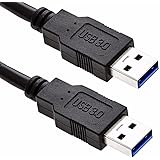 USB to USB Cable, GizzmoHeaven 3m USB 3.0 A Male to A Male SuperSpeed 5Gbps Data Transfer Cable Lead For Hard Drive Enclosures, Printers, Modems, Cameras and Other USB Peripherals - 3 Metre