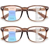 OPTOFENDY Progressive Multifocal Reading Glasses for Women Men, Anti Glare/Eyestrain Blue Light Blocking Computer Readers