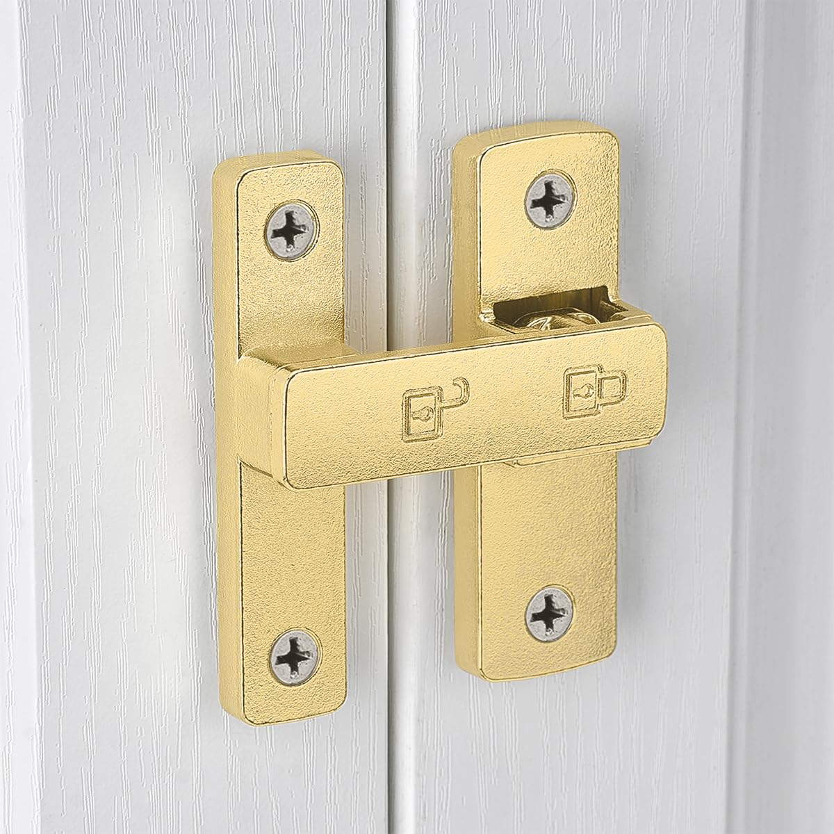 Photo 1 of INIRET Gold Barn Door Latches,180 Degree Gate Lock,Flip Gate Latches Hardware,Zinc Alloy Door Lock Latch,Door Security Sliding Door Latch Lock for Cabinets,Bathroom, Barn & Garden.