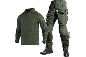 YKS JOOB Mens G3 Combat Uniform Set Tactical Combat Shirt and Pants Suit Hunting Paintball Airsoft Apparel