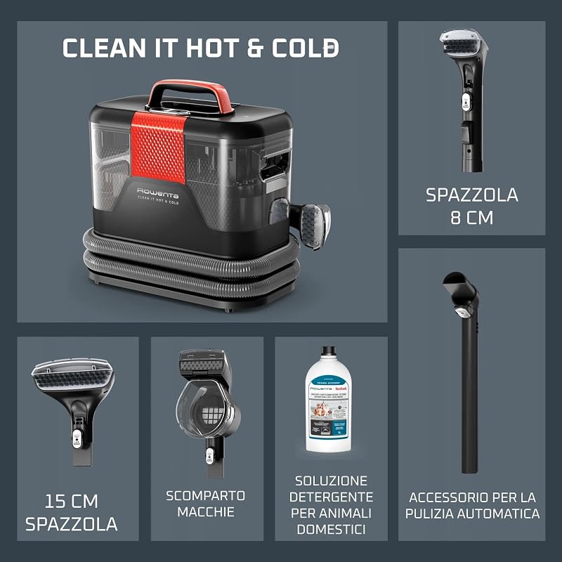 Clean It Hot & Cold, Smacchiatore e Pulitore Portatile, IN7022