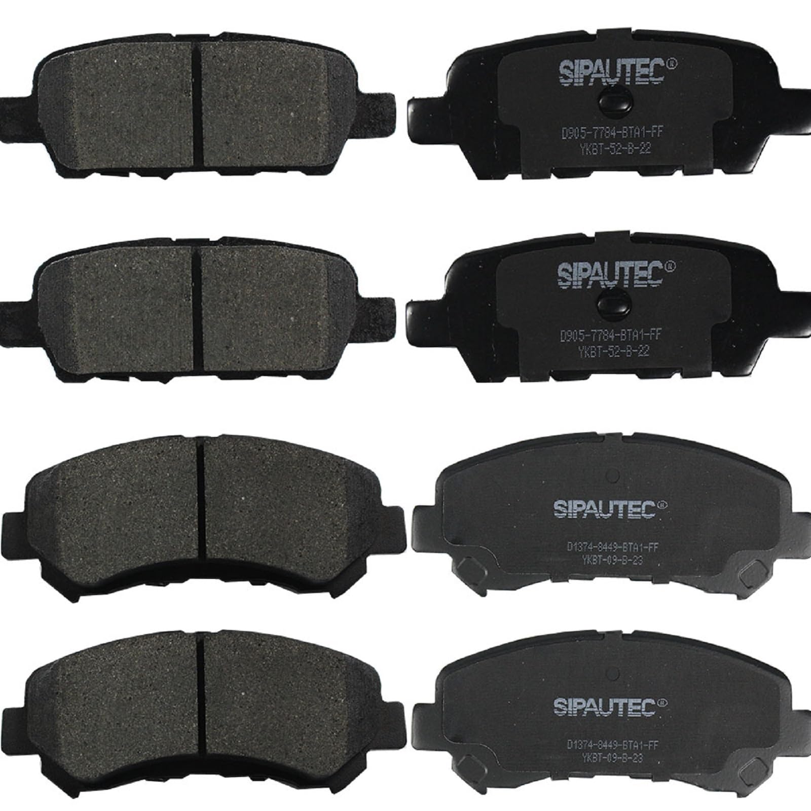 SIPAUTEC-D1374 D905 Front & Rear Ceramic Brake Pads