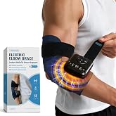Cordless Elbow Brace Massager with Heat for Tendonitis, Unisex | FSA Eligible HSA, Tennis Golfers Elbow Relief, Elbow Support, Adjustable Straps, 20 mins Auto Off, Up to 6‑Day Battery Life