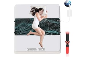 SAHANULA Grounding Mat for Bed - Earth Grounding Pad, PU Leather Grounded Mats for Improve Sleep, Relaxation, Balanced Energy, Conductive Grounding Mattress Pad with Adjustable Straps