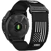 Rugged Nylon Band for Garmin Fenix 8 51mm/Fenix 7X/Fenix 6X/Fenix 5X/5X Plus/6X Pro Smartwatch Strap for Men,Quickfit Sport Fabric Replacement Wristband for Garmin Instinct 2X Watch Band/EPIX Pro 51mm