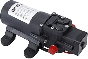 YaeMarine 12v Water Pressure Diaphragm Pump 4.3LPM 1.1 GPM 35 PSI for Caravan/rv/Boat/Marine