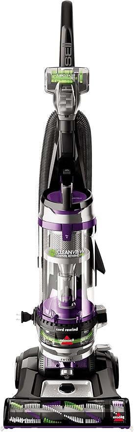 Amazon Com Bissell 22543 Clean View Swivel Rewind Pet Vacuum And Carpet Cleaner Purple