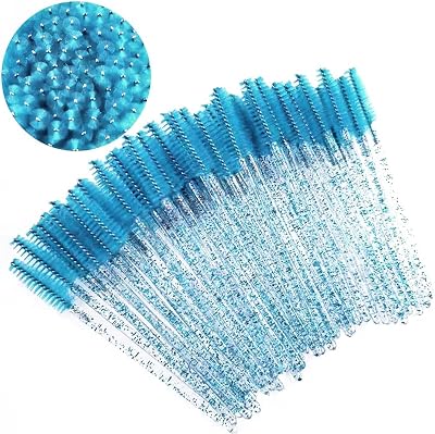 ZHIYE 50 Pcs Eyelash Mascara Brushes Wands Applicator Eyebrow Brush Kit