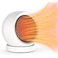 Lmkeji Desk Heater,600W Energy Efficient Desktop Heater for Indoor Use,Safe and Quiet for Bedroom Home Office Use(White)