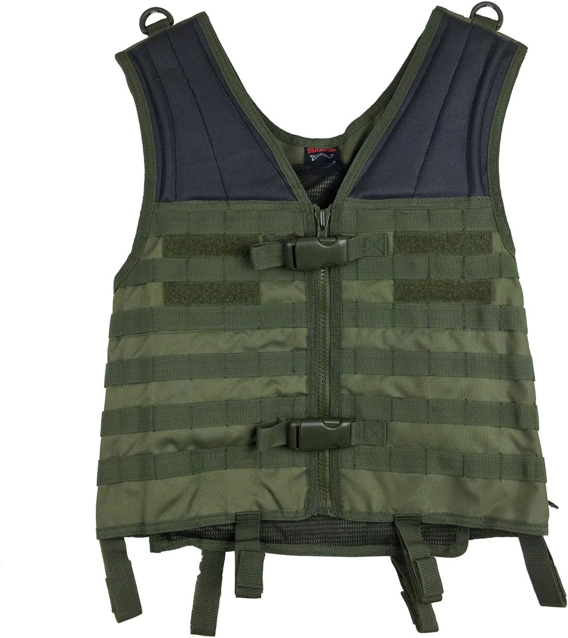 Maddog Tactical MOLLE Modular Utility Vest with Breathable Mesh Liner and Heavy Duty Zipper - Adjustable Sizing